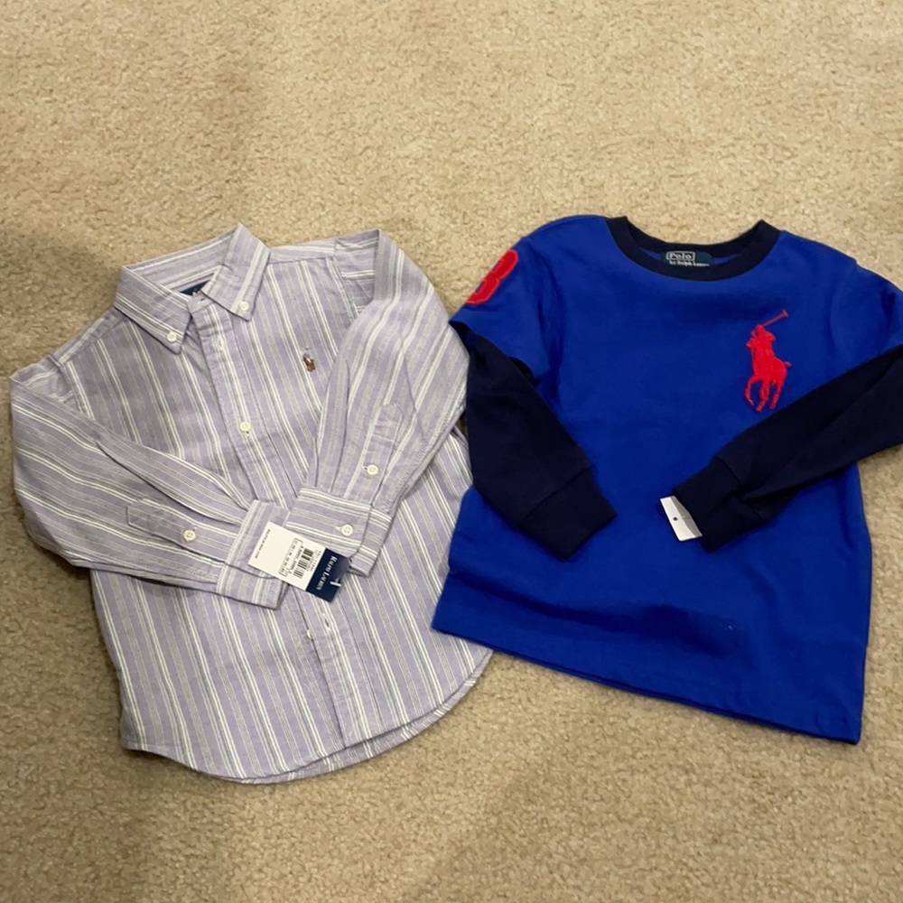 RALPH LAUREN (TODDLER BOY): 2 shirts